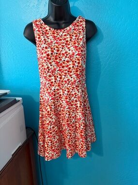 Forever 21 Red & White Floral Maxi Dress